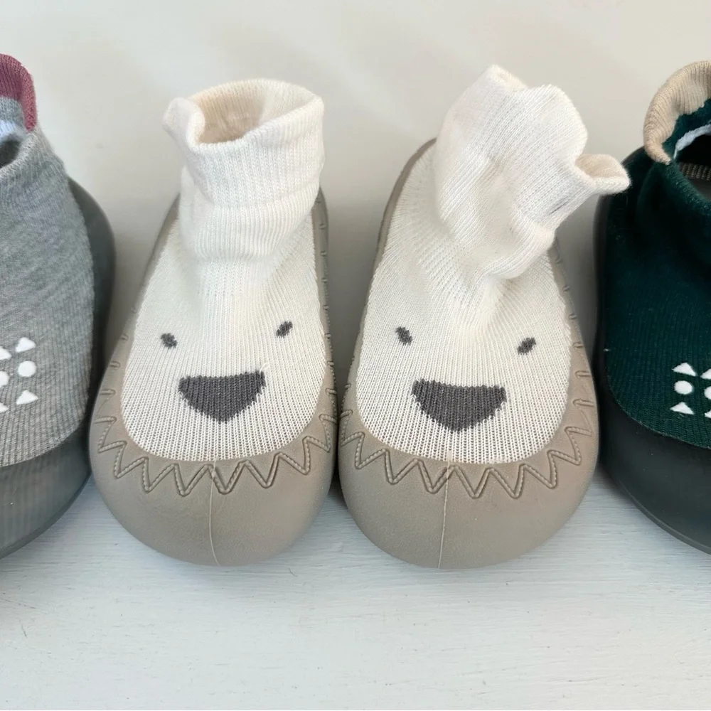 Bundle of 3 Knit Walking Sock Shoes 18-24 months